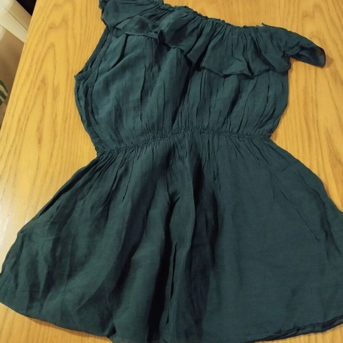 BSB black one-shoulder blouse with ruffles used, size M