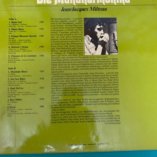 Die Mundharmonika Jean-Jacques Milteau vinyl record used