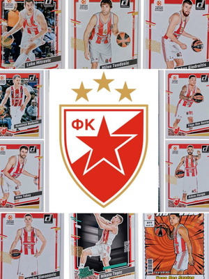 Карти Crvena Zvezda Donruss Euroleague 2023-2024, комплект от 10 нови