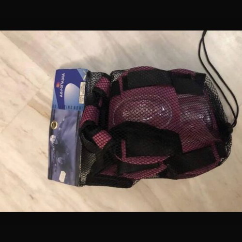 Roller Skate adjustable used size M (34-37) with protective gear