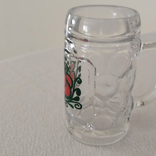 Mini Beer Glasses Stein Set of 6 like new with Oktoberfest style
