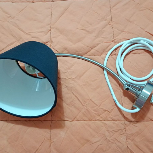 Wall light set like new, 2 pieces with black fabric shades