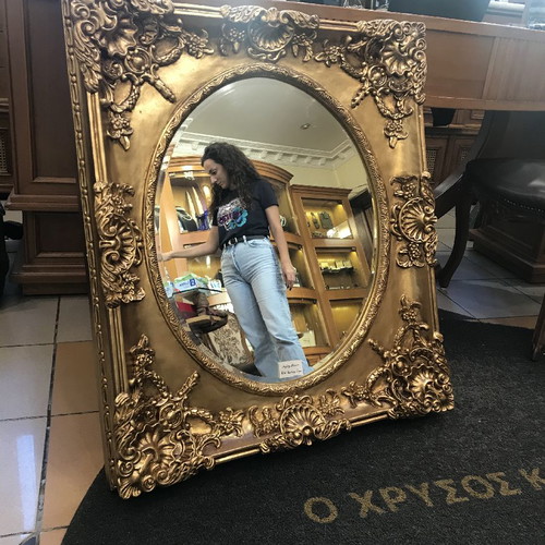 Carved handmade mirror new 80x68cm unique