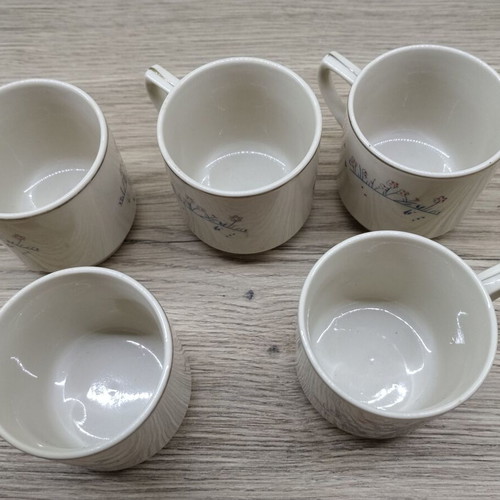 Vintage Kun Lun coffee cup set of five, like new