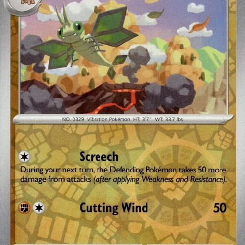 Pokemon Vibrava 105/191 Reverse Holo collectible card new