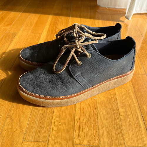 Clarks Clarkwood Low leather shoes size 41.5 like new navy blue