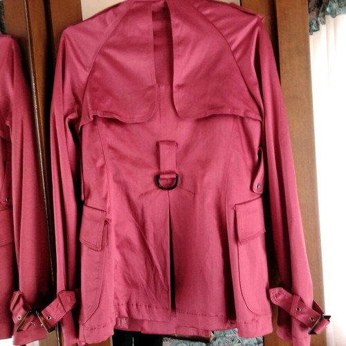 Anna Moda Piu fuchsia trench coat, size Small