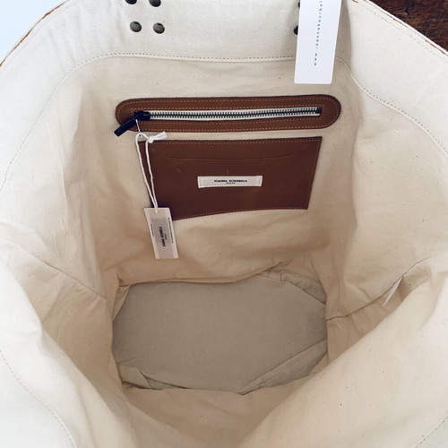 Ioanna Kourbela Beach Bag new, canvas and genuine leather details