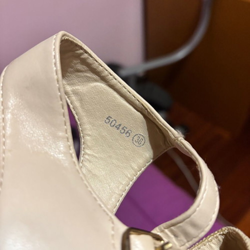 Summer platform sandals size 36 like new, multicolor and beige