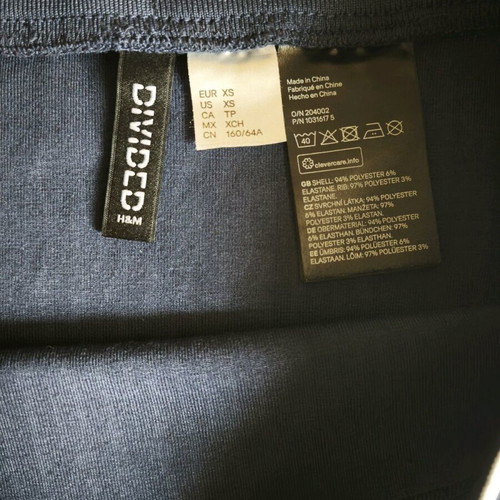 H&M skirt dark blue like new, size XS