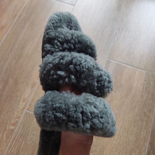 EMU Australia Jacana adjustable slippers used, grey with merino wool