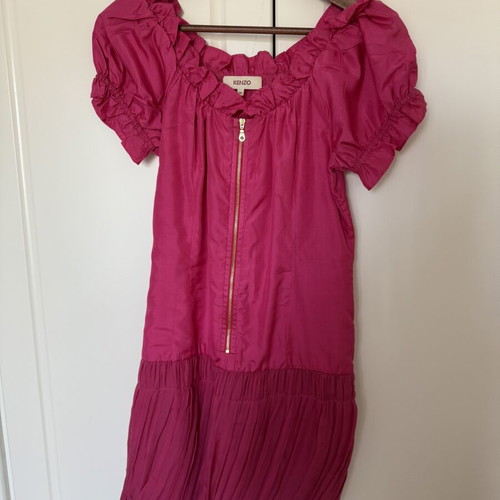 Kenzo silk dress pink size 38 like new