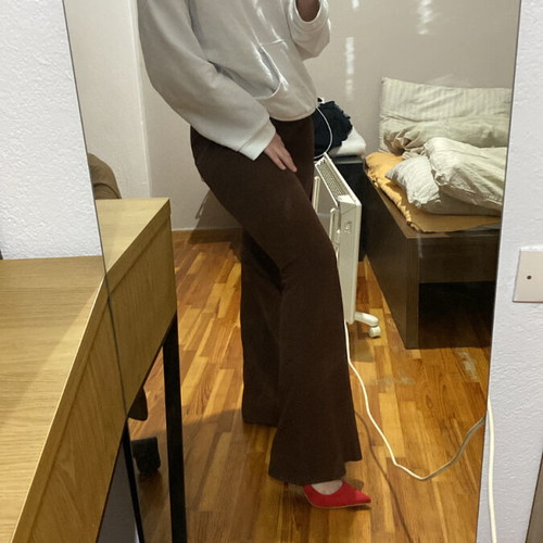 Brown elastic flare pants Arena like new, size S