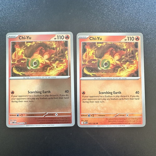 Chi-Yu Pokemon card pack 031/132 Mega Evolution normal and reverse