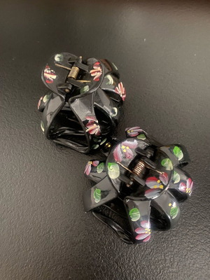 Σετ 2 Νέες Κοκκαλάκια Μαλλιών Με Σχέδιο Λουλούδι