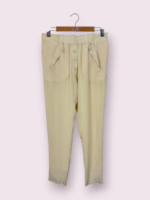 Munthe women's silk pants, ecru, size 40