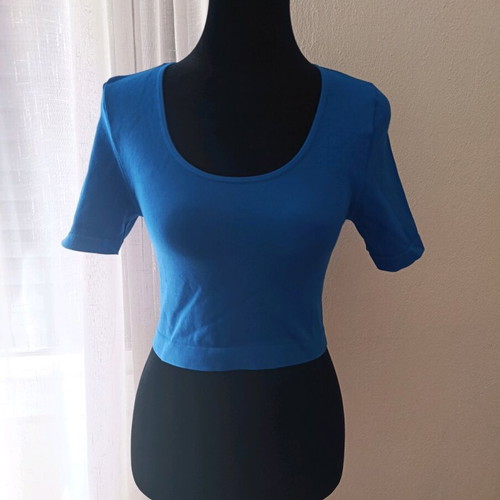 Primark crop top royal blue medium like new