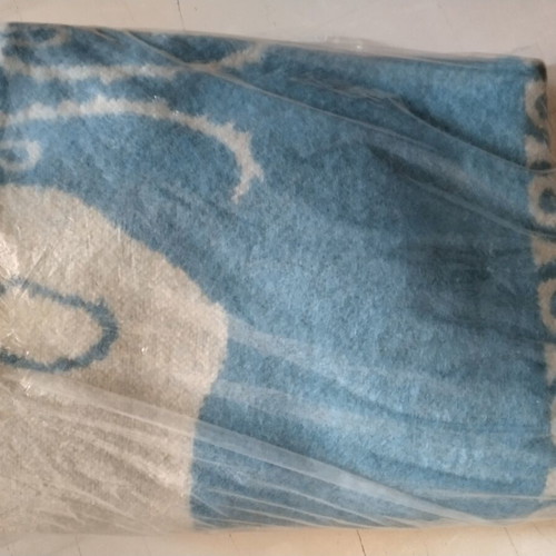 Vintage Biokarpet Klinto reversible wool blanket, new