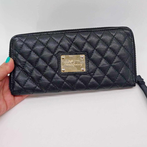Портфейл Thomas Burberry черен кожен като ново