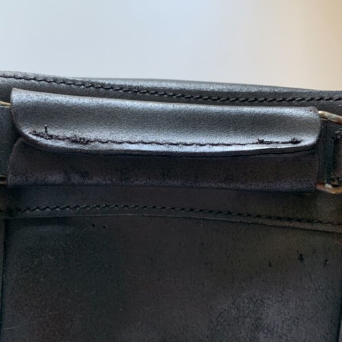 Kouros leather shoulder bag used, black