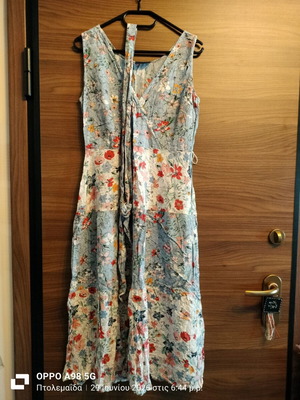 Dress used, colorful summer with zipper, size L