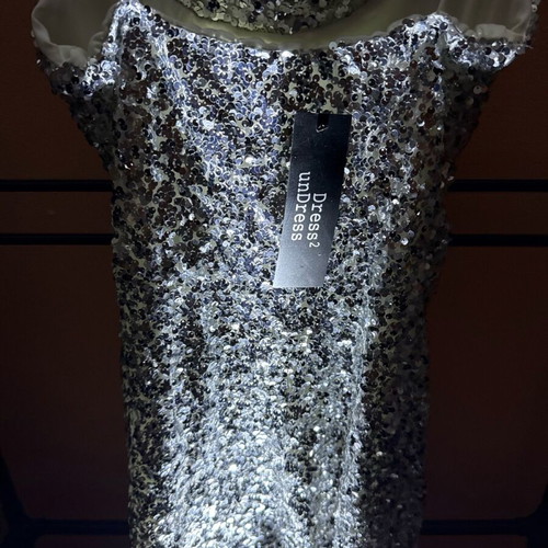 Silver Sequin Dress new, size M