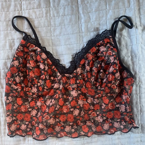 Shein crop top size Small, sheer with bust lining, like new