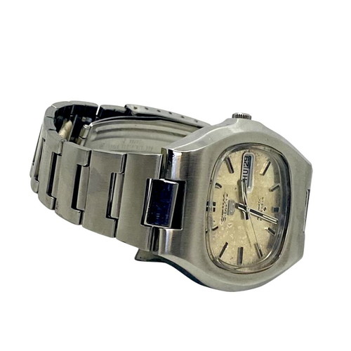 Seiko 5 N7 automatic watch used, beige dial