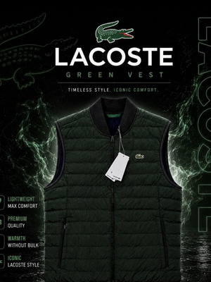 Lacoste green vest size S with tags