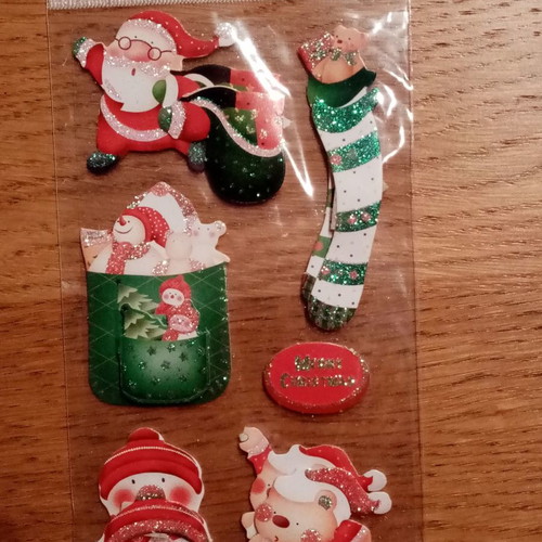 Christmas sticker packs new, 4 pieces