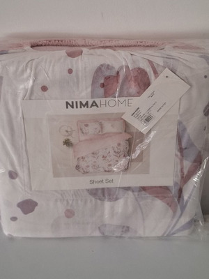 NIMA HOME Caprice υπέρδιπλο σετ σεντονιών 100% βαμβάκι καινούργιο, 4τμχ