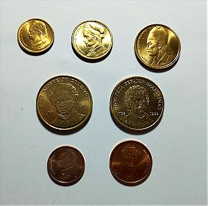 7 Ελληνικά Νομίσματα Με ήρωες του 1821 - Ακυκλοφόρητα