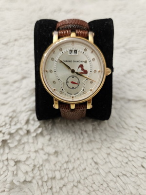 Chrono Diamond GD11010 women's watch used, rose gold, Swiss quartz