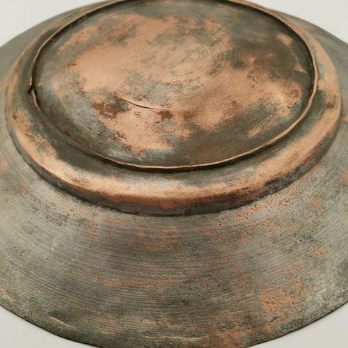 Copper lingerie plate used, circa 1820