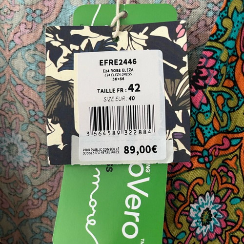 Viscose dress multicolored new, French brand size L