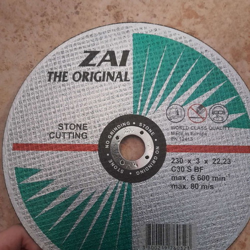Stone cutting disc new 230x3x22.3 Zai