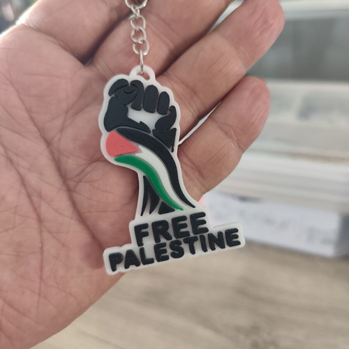 Free Palestine Keychain new with embossed design and colors