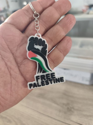 Free Palestine Keychain new with embossed design and colors
