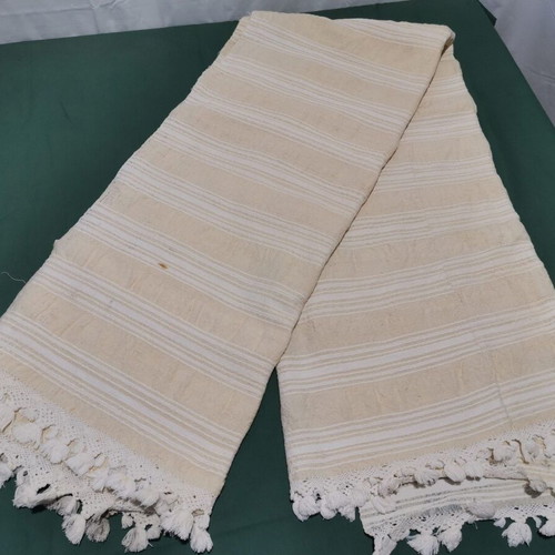 Wool woven bed sheet used, from 1920 era
