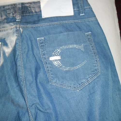 New C denim shorts