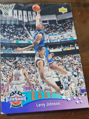 1992-93 Upper Deck NBA All-Star East Larry Johnson Sticker used