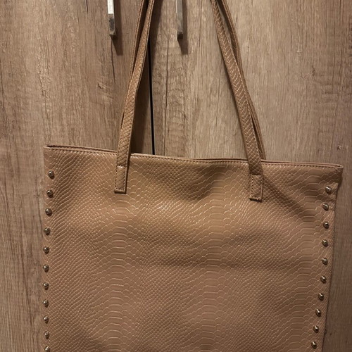 Beige shoulder bag synthetic leather new