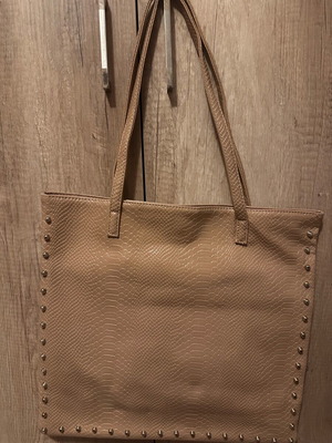 Beige shoulder bag synthetic leather new