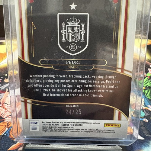 Pedri 2024-25 Panini Select Soccer Mezzanine Tie-Dye Prizm card like new