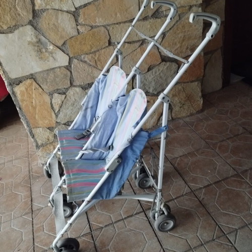 Maclaren double stroller used with reclining backs