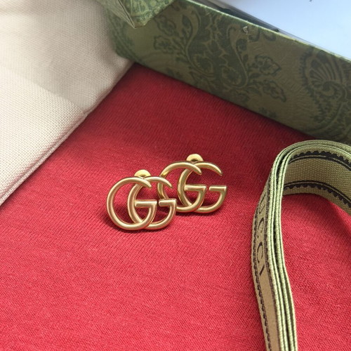 Gucci Vintage Double G Earrings Gold Tone new, made in Italy