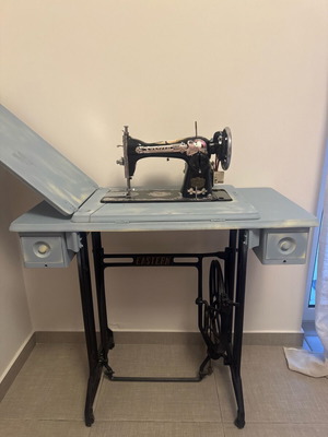 Eastern sewing machine used with drawers and chalk paint finish
