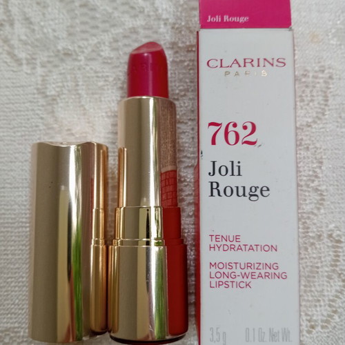 Clarins Joli Rouge 762 Pop Pink lipstick new with tags