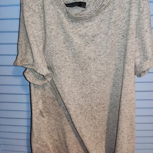 T-shirt Bershka gray with water design, used, size L