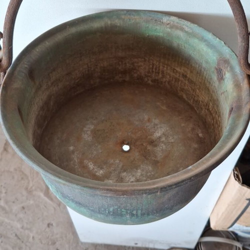 Bronze vintage decoration with iron supports used